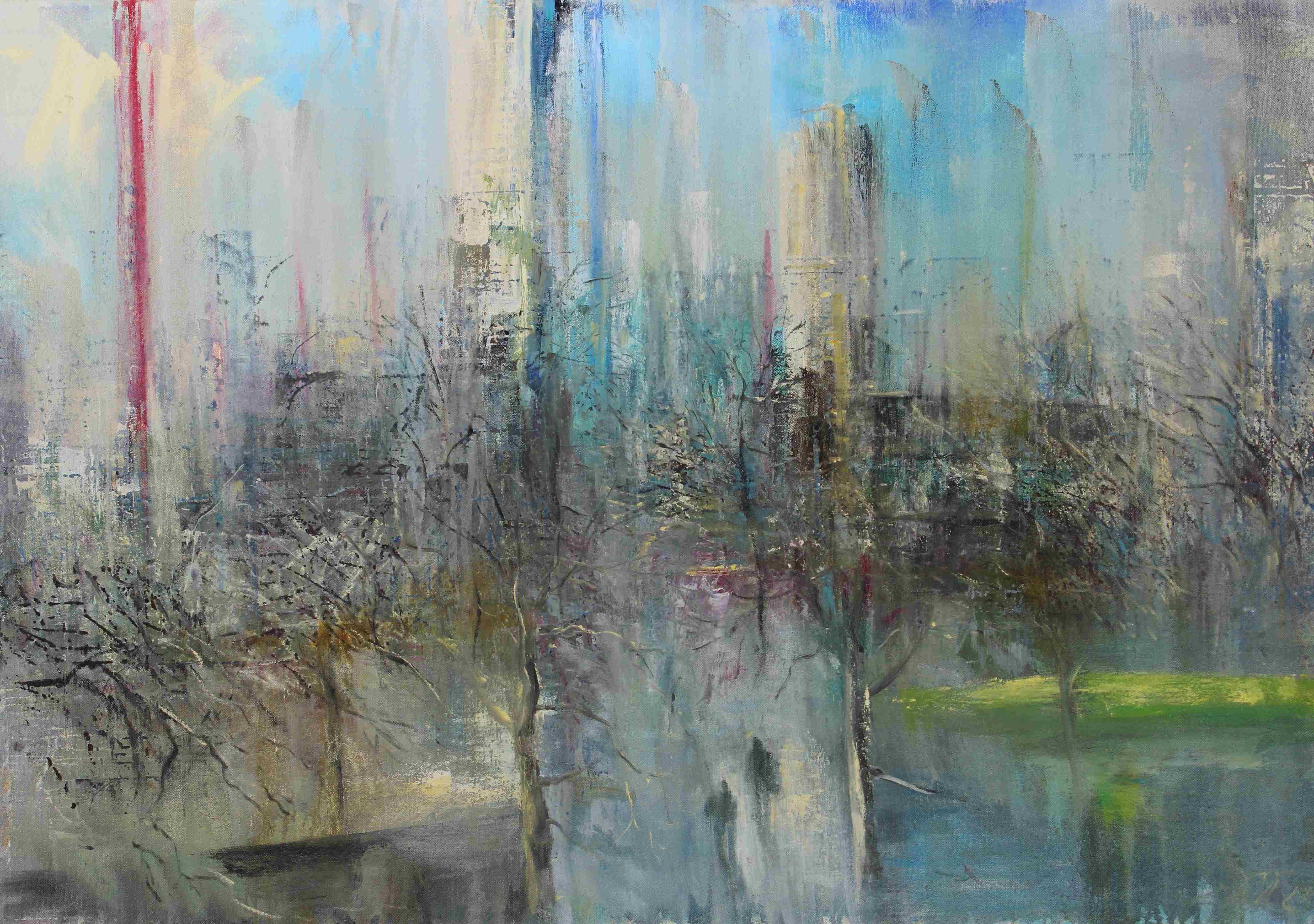 Winter Morning, PepysEstate. 70x100cm.